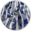 SHLAX&WING Long Tie for Men, Blue Check Pattern, Silk, 160cm, XL