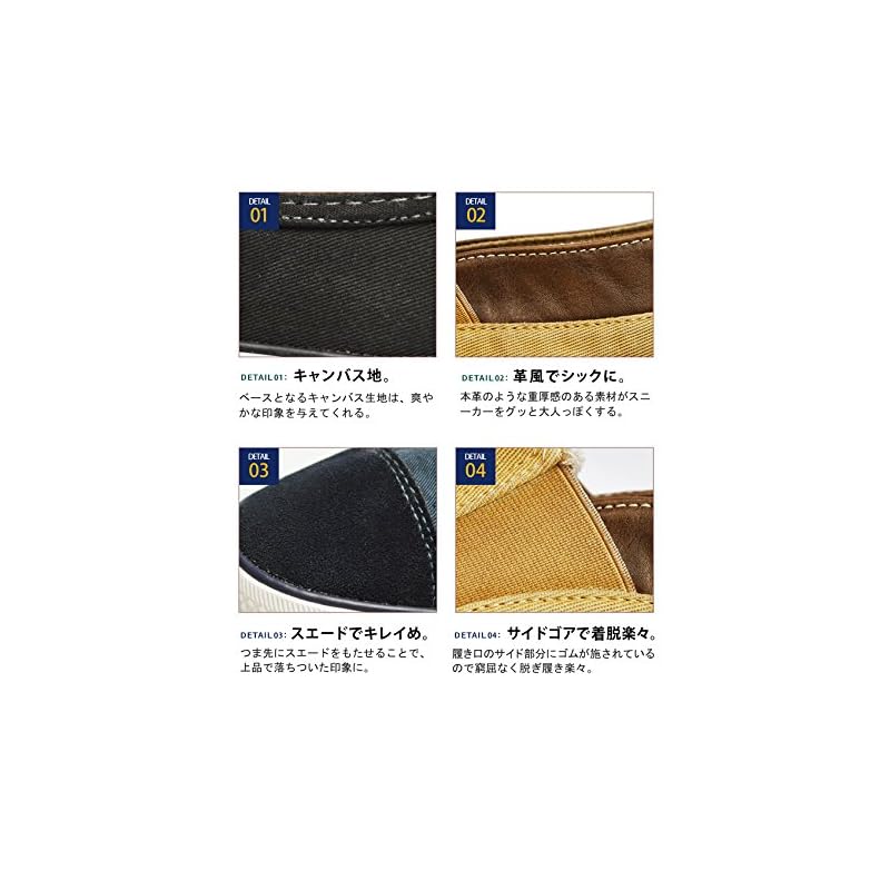 [Oceanus] Men's Slip-on Sneakers, Canvas Shoes