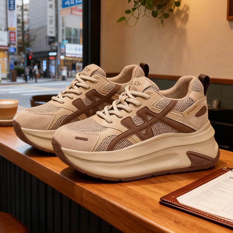 Mesh inner height increase dad shoes women's autumn new casual platform Forrest Gump shoes sports moral training shoes