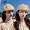 Spring and summer beautiful hats women's fashion versatile face small beret advanced sense two wear duck tongue forward hat