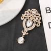 Fashionable Vintage Feng Shui Crystal Brooch, Alloy Inlaid with Rhinestones, Colored Pendant, Brooch, Clothing Accessory