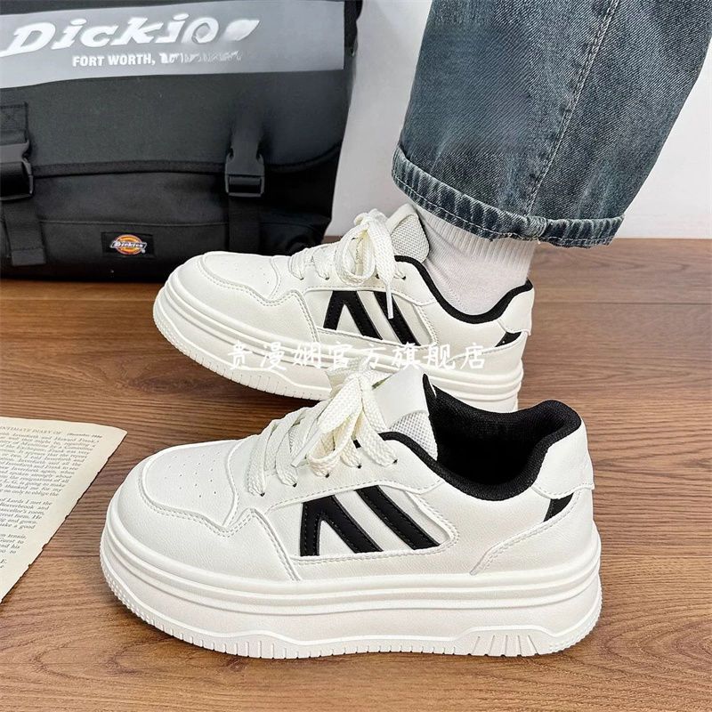 

SADISA высококачественные универсальные маленькие белые туфли на толстой подошве увеличивают рост и показывают рост 2025 осень и лето новые кеды студенческий кампус 40