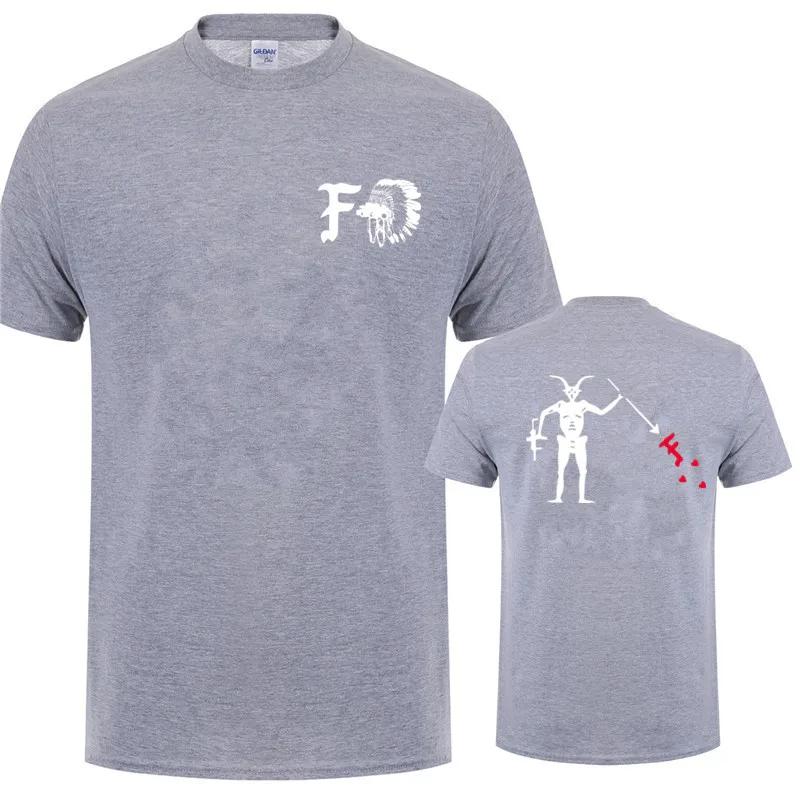 Men's Summer Pure Cotton Round-neck T-shirt Summer Dress Death Skull Pattern Satan71795
