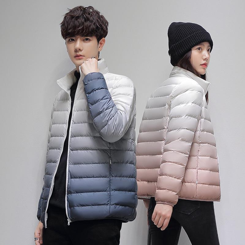 Light Down Jacket Inside, Men's Short Autumn and Winter Medium-green, Simple and Fashionable, Cold-proof and Warm, and White Duck Down Inside.