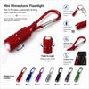 Button Battery Diamond-encrusted Mini Flashlight Carabiner Clip Mini Torches