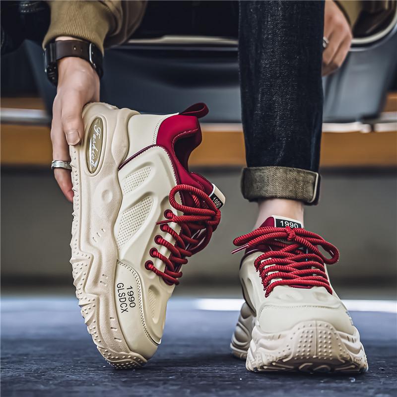 Spring and Autumn breathable dad shoes casual shoes thick-soled inner height-increasing sports tide shoes