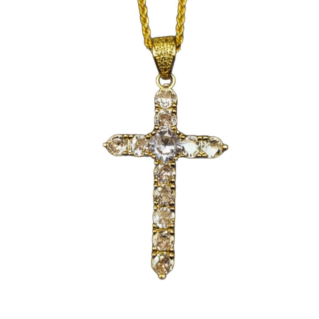 Trendy European Vintage Cross Pendant Necklace for Women - Personalized Hip Hop Jewelry