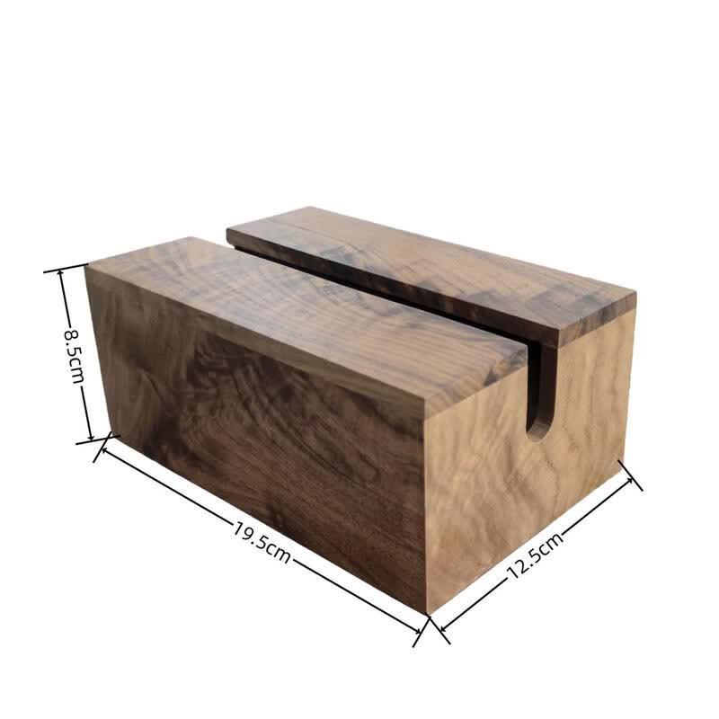 North American Black Walnut Solid Wood Tissue Box