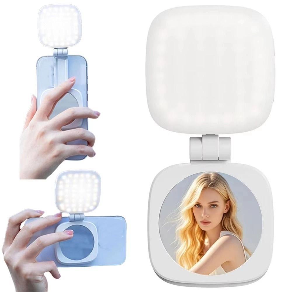 With Makeup Mirror Magnetic Phone Selfie Light Folding LED Phone Fill Light  Video Recording