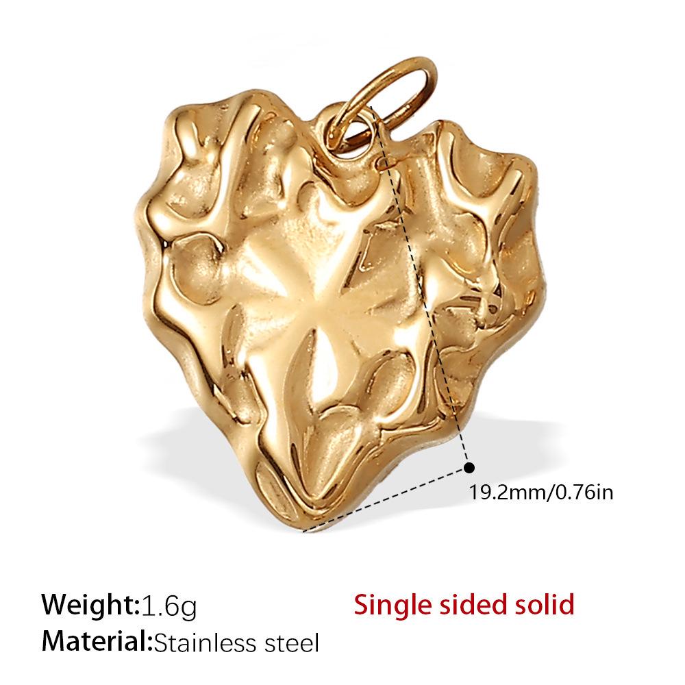 European & American Style Heart-Shaped Rhinestone Stainless Steel Pendant Necklace Accessories