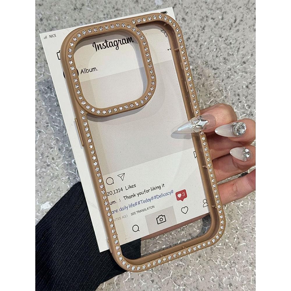Luxury Transparent Diamond Jewelled Phone Case For iPhone 17 16 15 14 13 12 11 Pro Max Plus Air Glitter Bumper Back Cases Cover