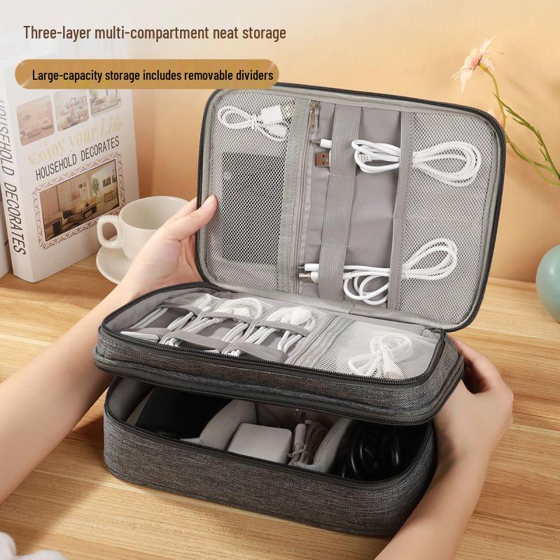 Portable Large Capacity Waterproof Multi-Functional Storage Bag for Electronics & Makeup