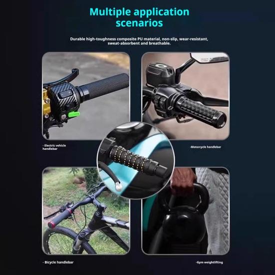 Uniwersalne Pokrowce na Kierownicę Motocyklową Antypoślizgowa Taśma Grip Oddychające Akcesoria na Kierownicę Amortyzujące Wstrząsy do Roweru Skutera ATV