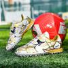 Fashion Pink Children's Cheap Football Shoes Hook and Loop Boys Girls Training Soccer Cleats Kids Soccer Shoes Futsal Sneakers
