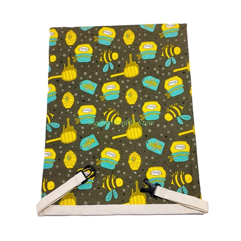 24TE Sustainable Wrap Bees Wax Bread Storage Bag with Elastic Bands and Carabiner