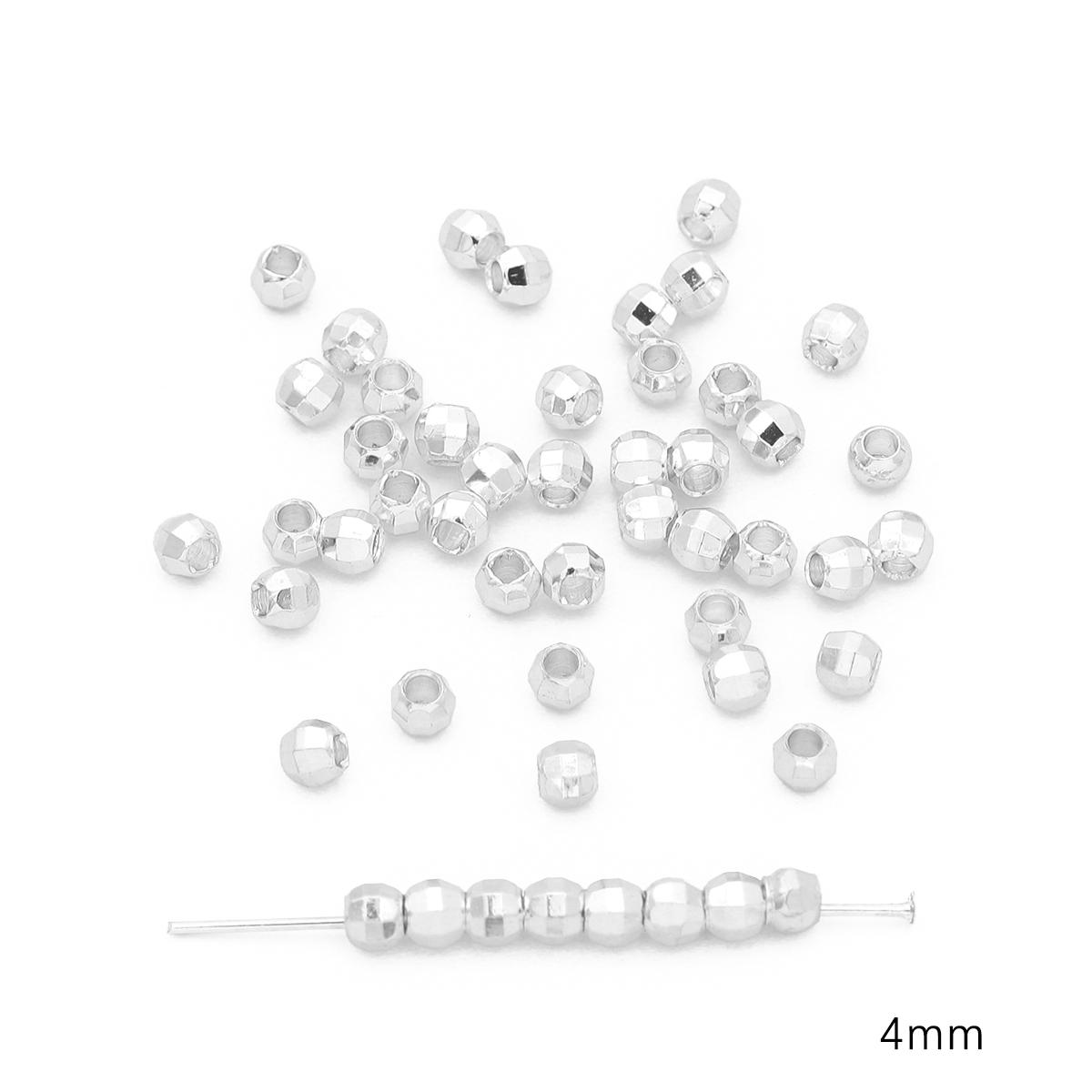 

10 шт медные прокладки неправильной формы бусины Очарование для DIY ожерелье браслет ювелирных изделий ремесло 4mm серебряный