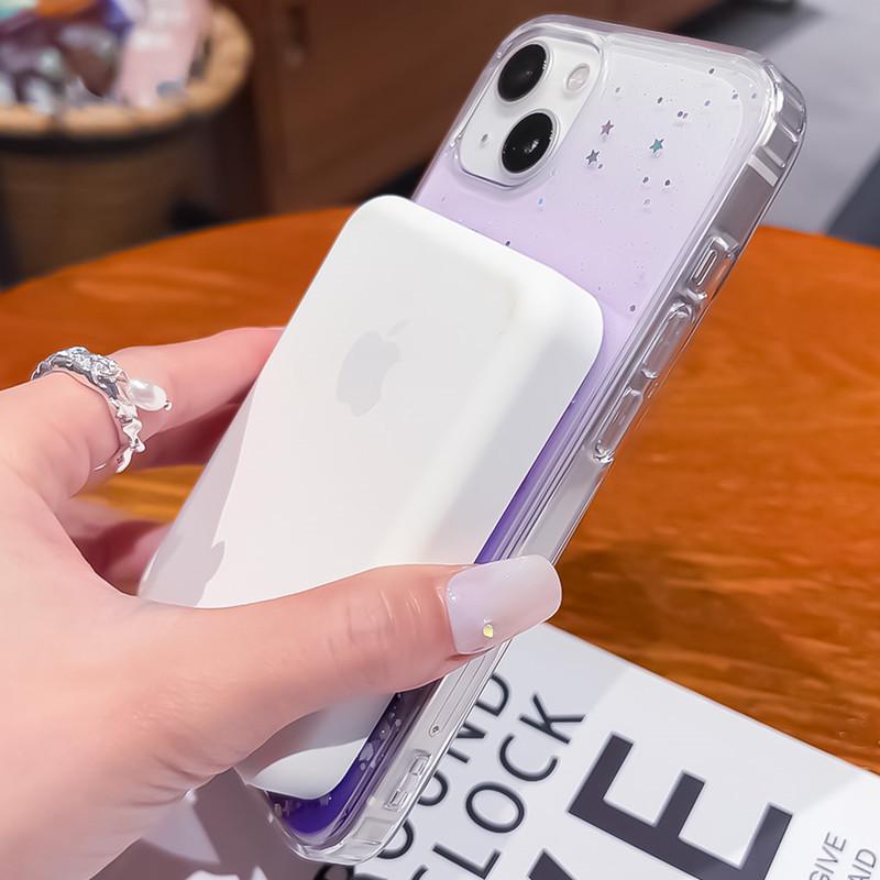 iPhone 17 Case: Epoxy, Glitter, Magnetic - Compatible with iPhone 11, 12, 13 Pro Max, 14, and 15 Gradient Styles