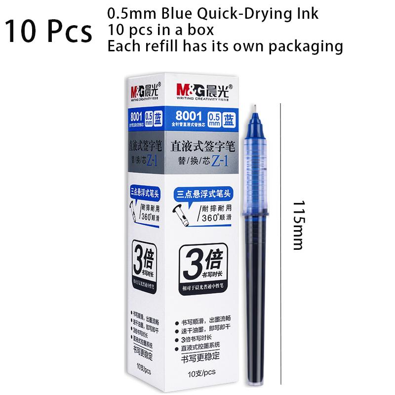 M&G 4/8/12/10/20pcs Gel Pen&Refill Set 0.5mm Black Red Blue Quick-drying Ink Water-based Ballpoint Pen Office Writing Stationery