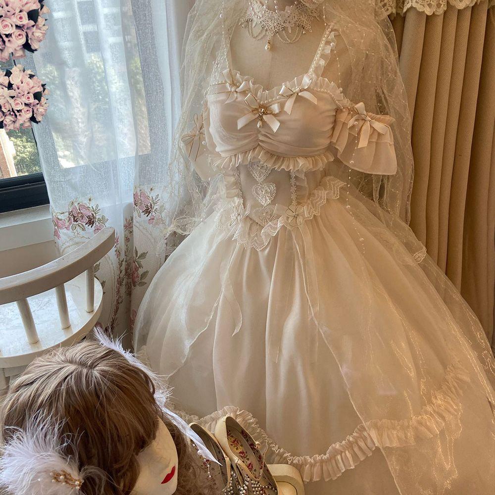 Květinová sukně Lolita Princezna Velká sukně JSK Podvazkové šaty Svatební šaty