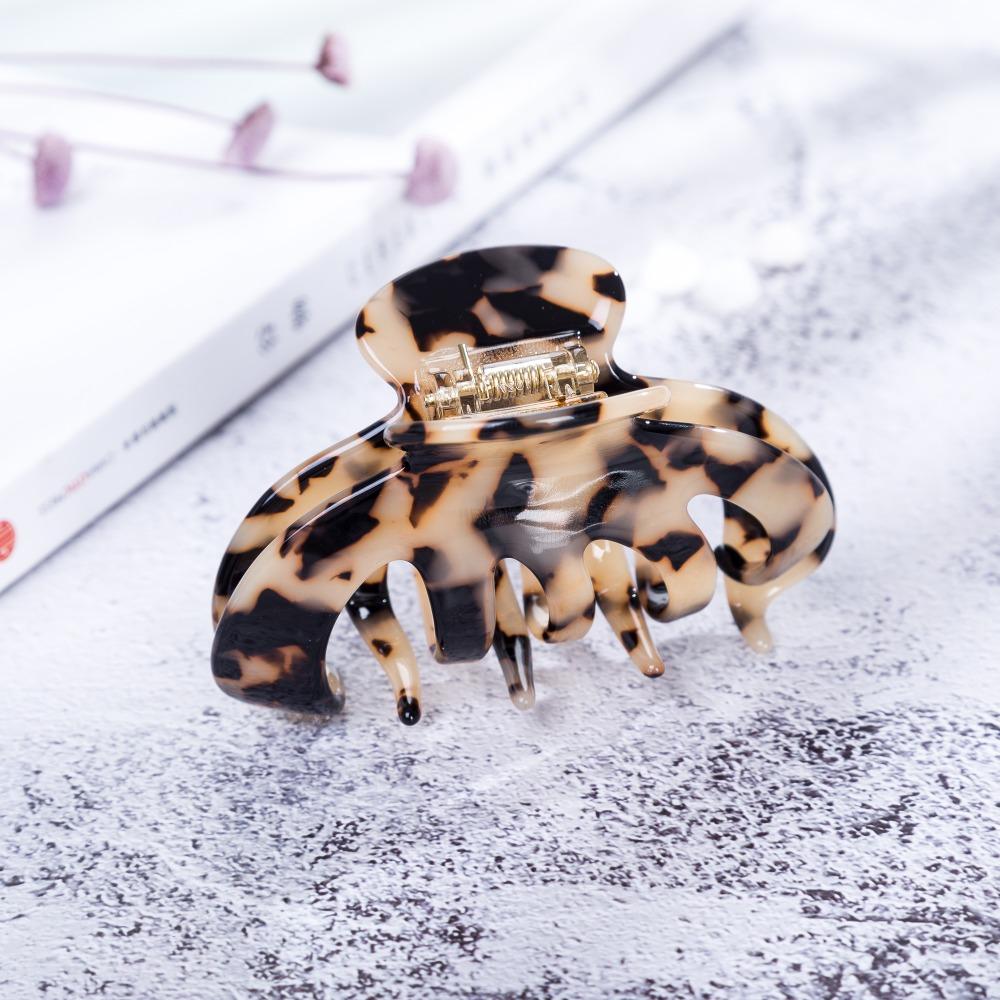 3.6"/9cm Celuloid Mărime Mare Lux Handmade Design Francez Elegant Modă Clamă de Păr Carapace de Broască Țestoasă Accesorii Clip de Păr pentru Femei