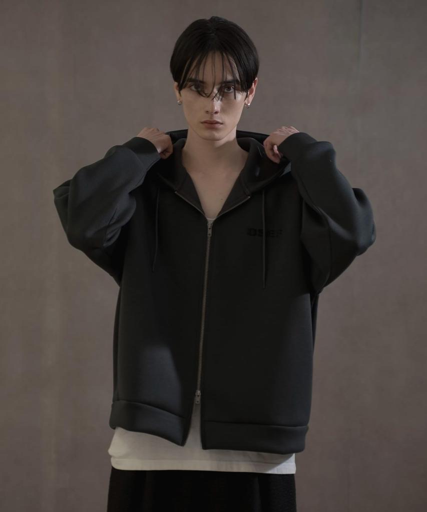 WEGO KEEPWARM BIG Zip Oversized Korean Size Charcoal Hoodie, Unisex, Sweatshirt, Silhouette, Simple, Casual, Style, Warm, Gift, Spring/Winter, Men's,