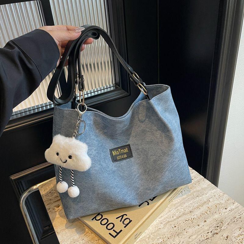 

Wholesale, large-capacity bags, women s commuter large-capacity tote bags, underarm shoulder bags for college students in class single pack синій