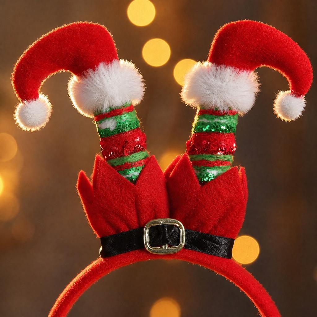 Christmas Party Headband and Hair Accessory Set with Costume Hat for Festive Gatherings