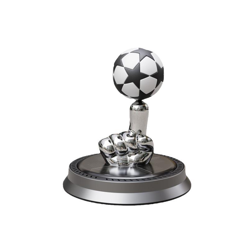 Solar Rotating Football Aromatherapy Ornament for Car Interior - Summer Fragrance Collection