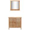 Vanity Cabinet with Mirror Solid Walnut Wood