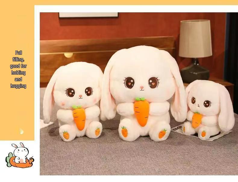 Douyin Cute Radish Rabbit Plush - Long-Eared Bunny Doll Birthday Gift for Girls