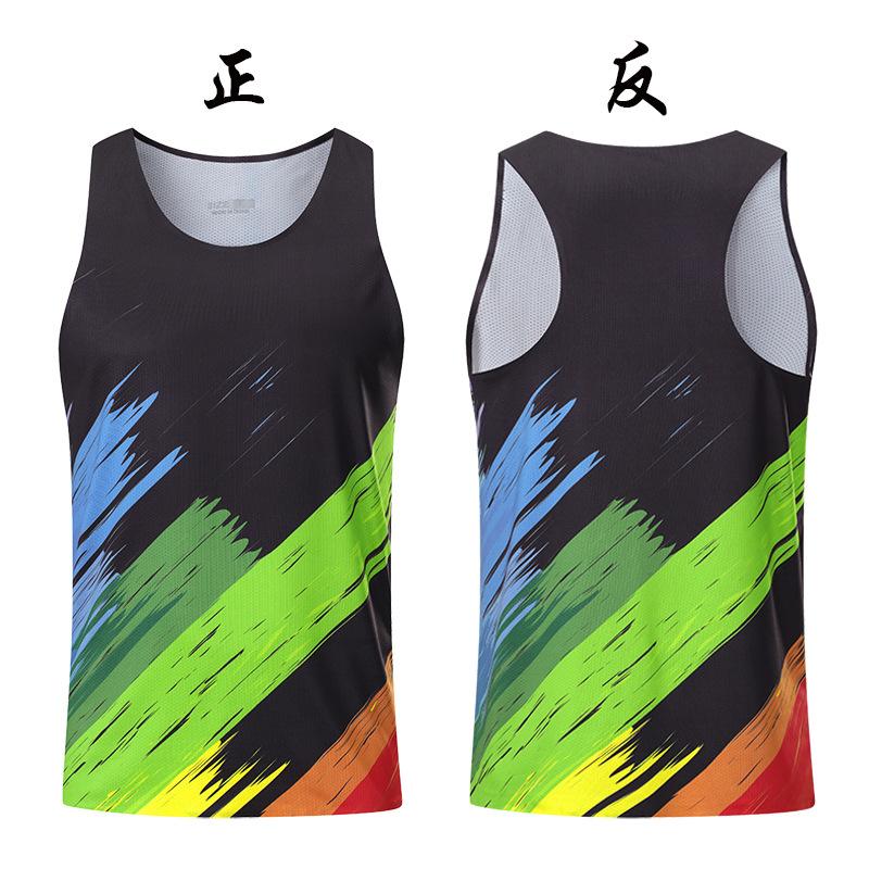 Non-marking Pressed Rubber Vest, Track and Field Clothing, Physical Examination, Sports Clothing, Sports Training Clothing, Marathon Sprint Quick-dryi