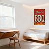 Dad’s BBQ Vintage Metal Tin Sign Retro Rustic Red Flames Wall Plaque for Kitchen Bar Man Cave Home Decor