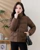Short Down Jacket Women's Winter Vertical Collar Solid Color Jacket Warm Coat
