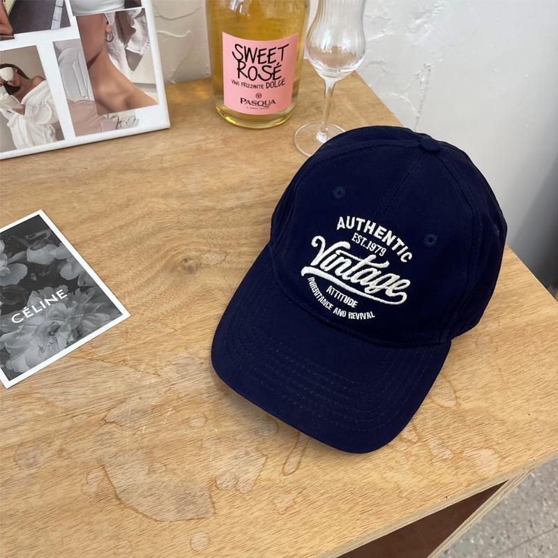 Vintage Embroidered Baseball Cap For Women With Sun Protection And Breathability