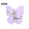 Hair Tie Holder Hook Rotating Butterfly Adhesive Wall Hooks, 3-Prong No-Drill Swivel Hangers, with Key Adjustable Angle Space-Saving Hook, for
