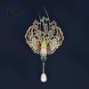 Decorative Brooch Women Sparkling Rhinestones Faux Pearl Phoenix Shape Lapel