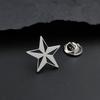 Hohlgeschnitzte Pentagramm Brosche Manschettenknöpfe 3D Dreidimensional Personalisierte Einfache Luxuriöse Unisex Accessoires