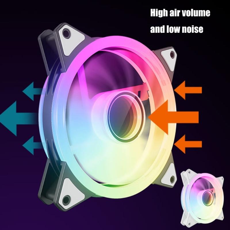 Quiet 120mm PC Cooling Fan With Hydraulic Bearing And ARGB Lighting Computer Chassises Fan For Desktop Case