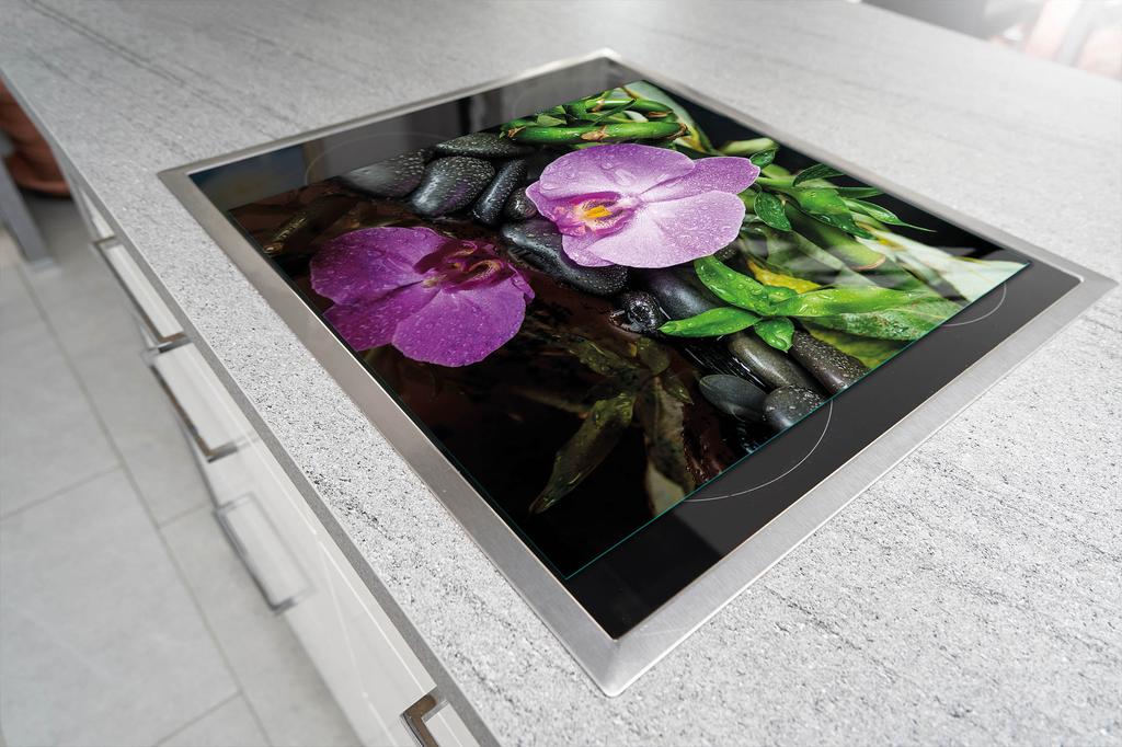 SZKLANA DESKA DO KROJENIA 52x40 ORCHIDEA