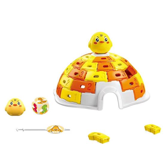 Tier-Schneehütte Brettspiel 2 Spieler Pinguin Küken Capybara Iglu Eisstein Schlagspiel Lernspielzeug Kleinkinder Jungen Mädchen Geschenk