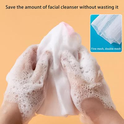 Asılabilir 10 Adet/Set Peeling Yapan Banyo Balonu Hassas Köpük Yüz Temizleme Aleti Sabun Tasarrufu Çantası File Sabun Torbası Köpürtücü File Çanta