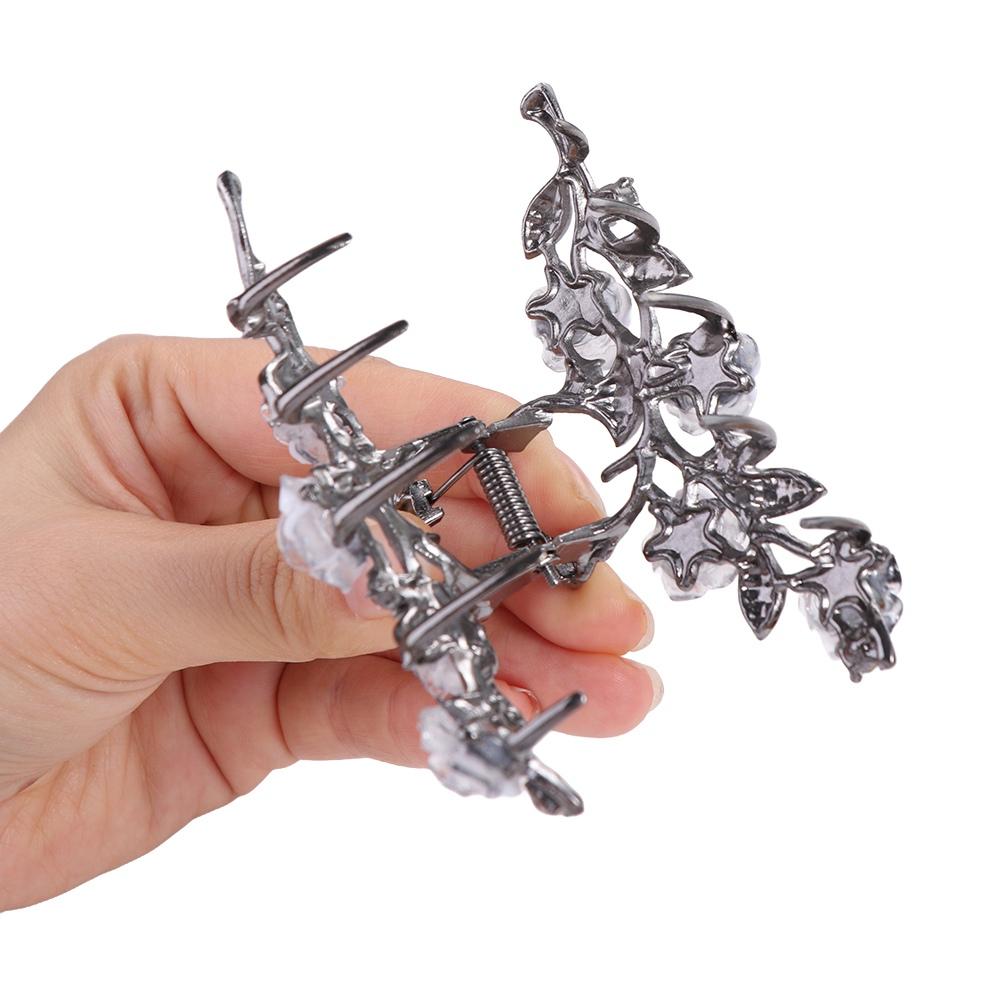 Ponytail Holder Metal Hair Crab Clip Flower Large Shark Clip Personalized Camellia Hair Claw  Party