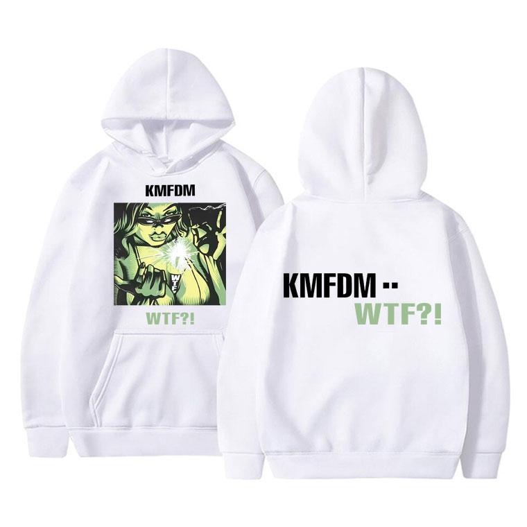 Limited Rock Band Kmfdm WTF Graphic Hoodie Men Women Vintage Gothic Punk Sweatshirt Male Casual Fleece Cotton Pullover Hoodies
