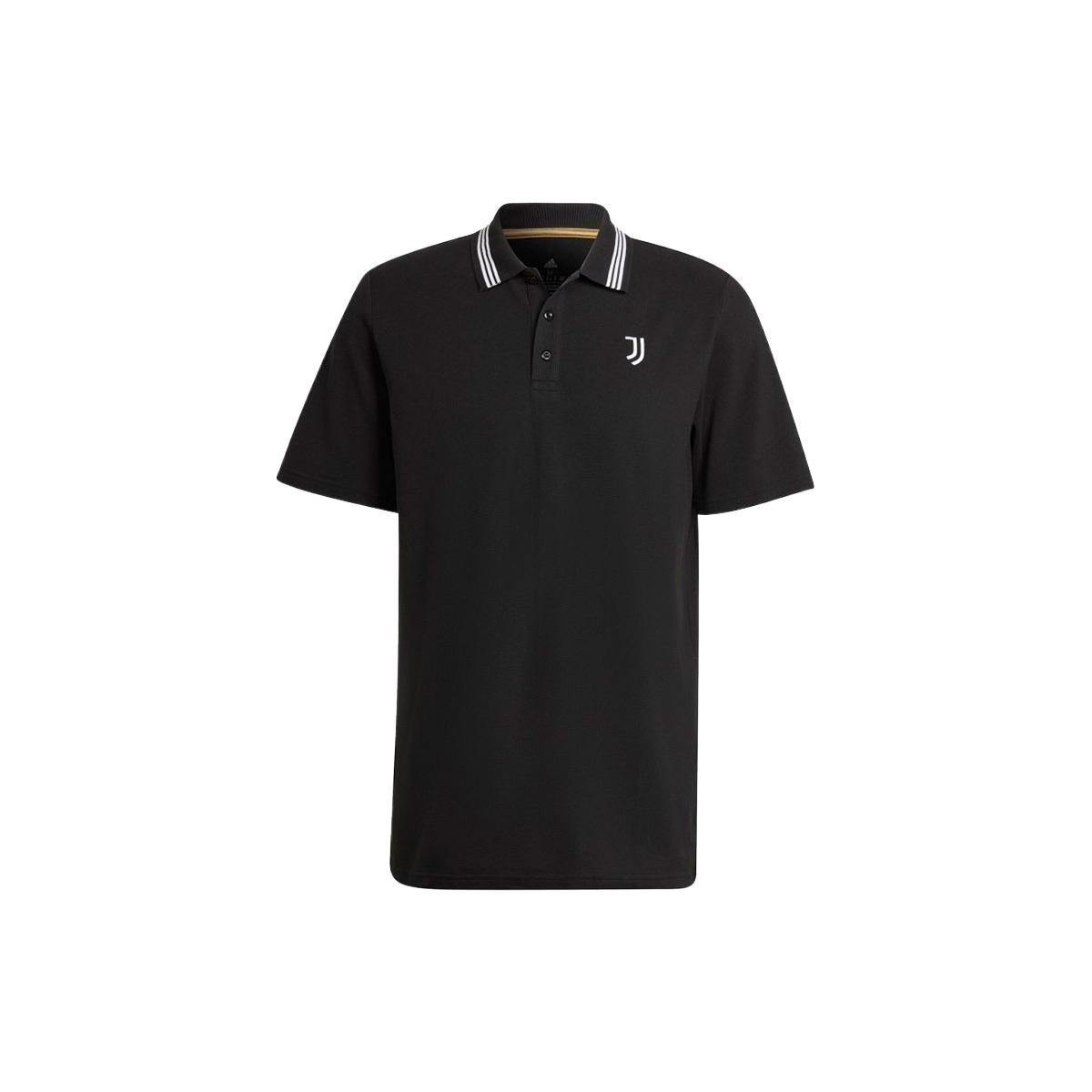 adidas Printing lapel Short Sleeve Polo Shirt Black Men s HB6015 L