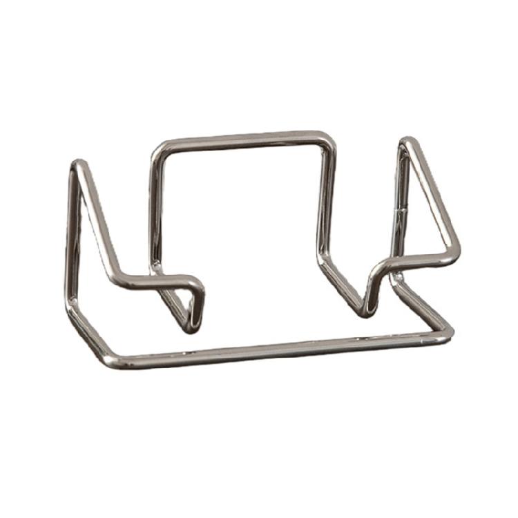 

Metal Card Organiser Hollowed Iron Wire Business Card Storage Stand Card Display Rack Hold 70 Sheets For Office Desk серебряный