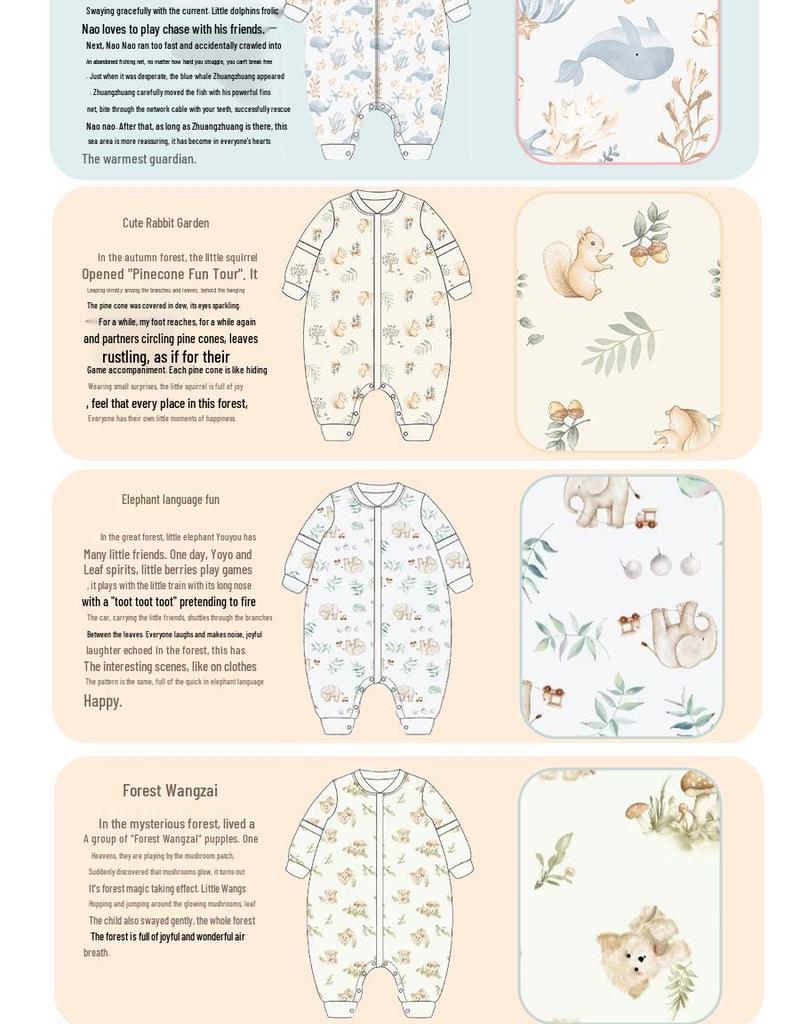 Xuanmu Baby Winter Quilted Sleeping Bag 220g - Ginger, Warm, and Footed for Infants and Toddlers.