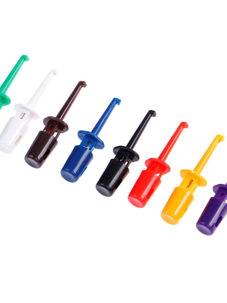 12x Useful multimeter lead wire test probe hook clip set grabbers connector tool