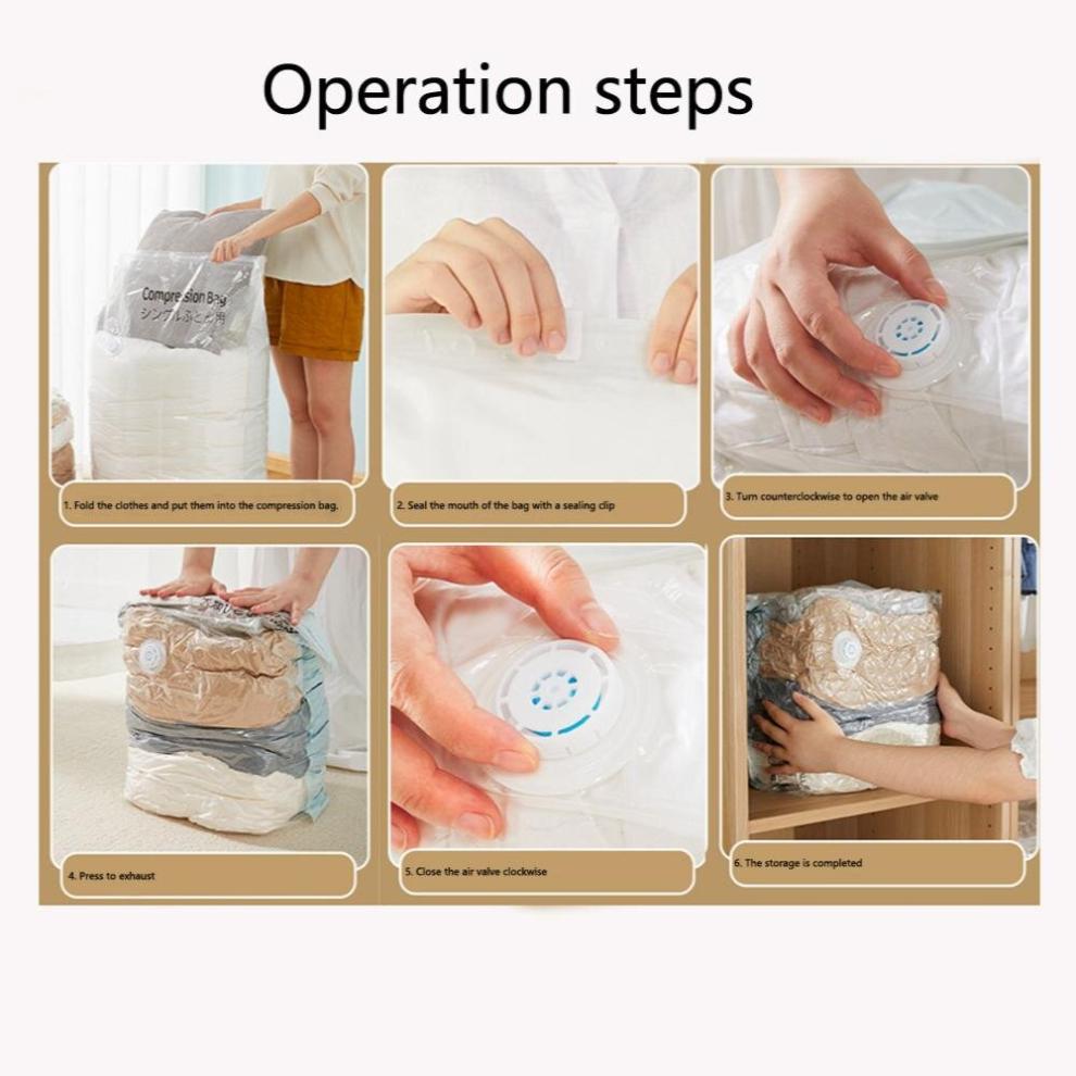 1pc Vacuum Storage Bag Clothes And Quilt Packing Bag Home Sealed Down Jacket Storage