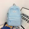 New high-value student schoolbag Korean version of fashion college style backpack large-capacity nylon cloth computer backpack tide