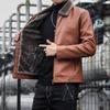 Pelzintegrierte Herrenjacke Herbst und Winter Neu Trendy Koreanischer Stil Hübsch Plus Samt Verdickt Lederjacke